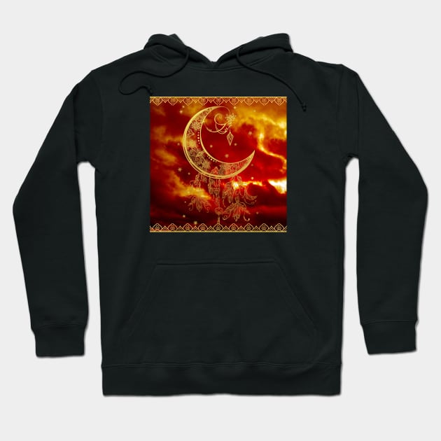 Mandala Fire Moon Hoodie by Mazzlo Shop